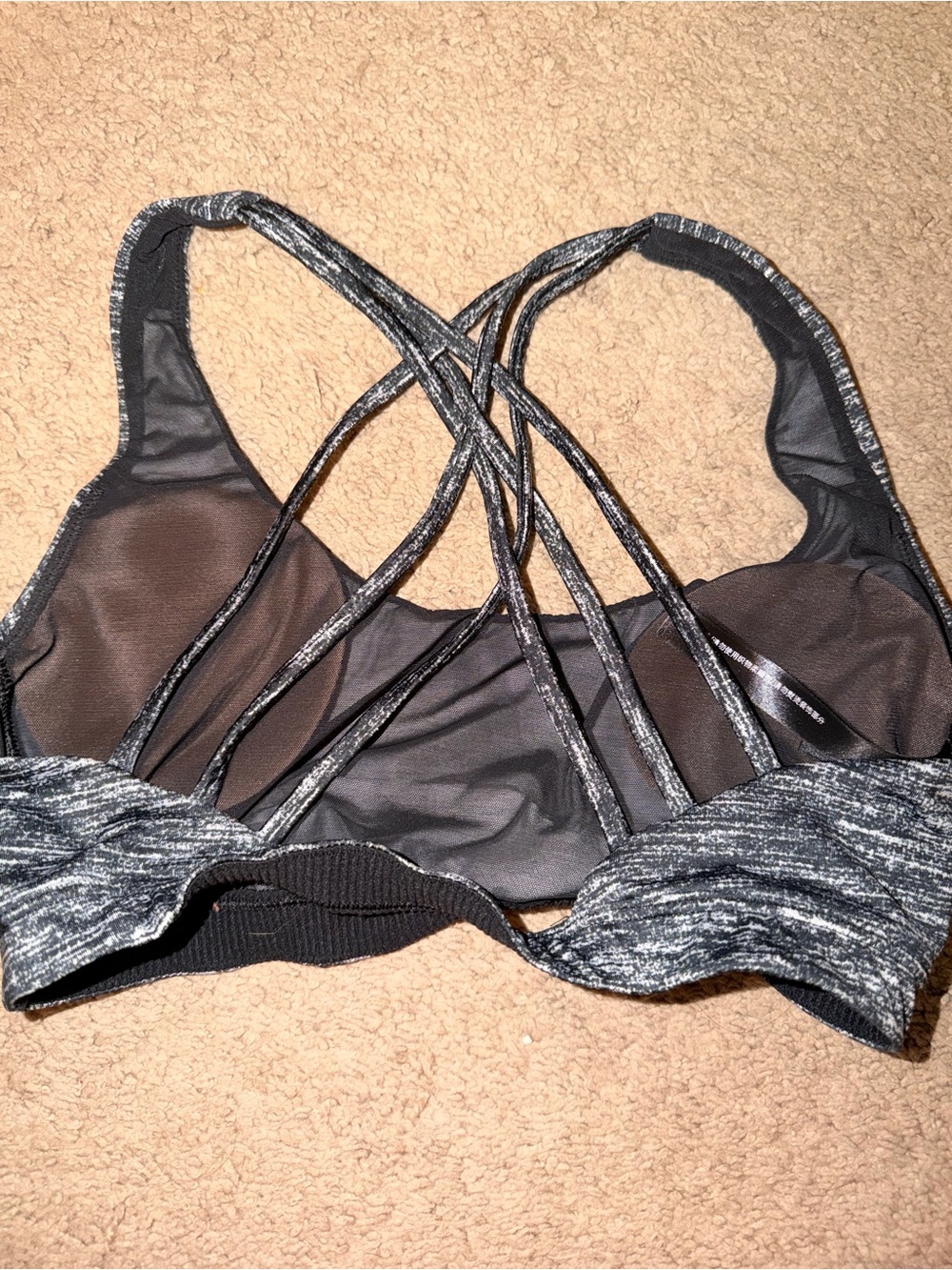 Victoria’s Secret Sport Gray & Black Strappy Sports Bra 🖤 - Picture 2 of 2